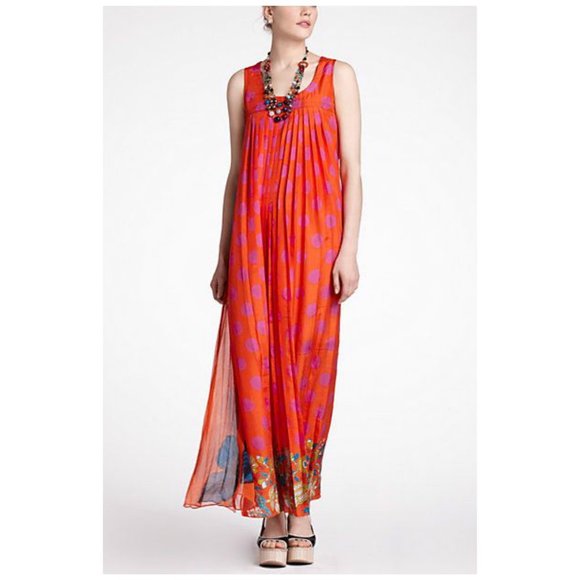 Anthropologie Anupamaa Santee Maxi Silk Boho Dress - Picture 3 of 9